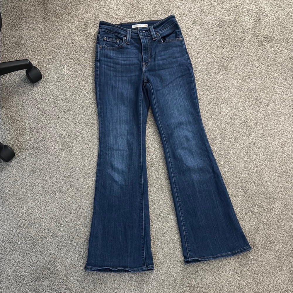 Levi's Blue Flare Wide Leg Jeans